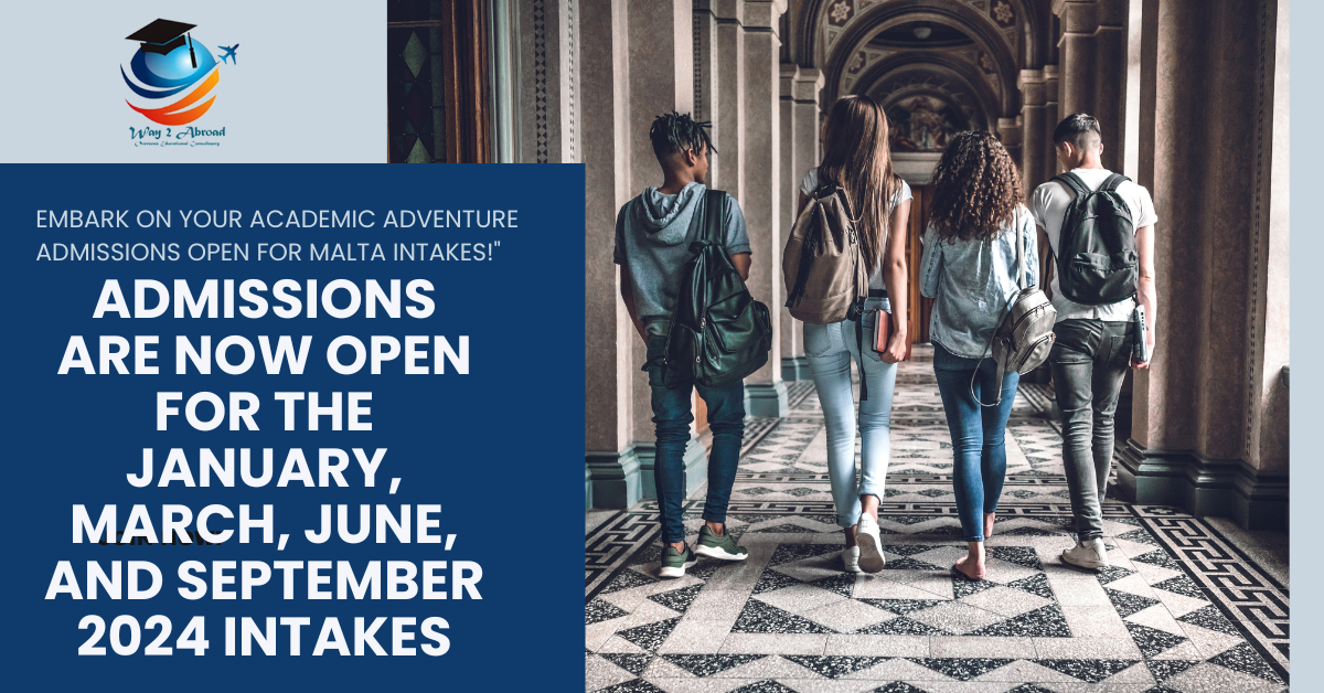 Admissions are now open for the January, march, June, and September 2024 intakes