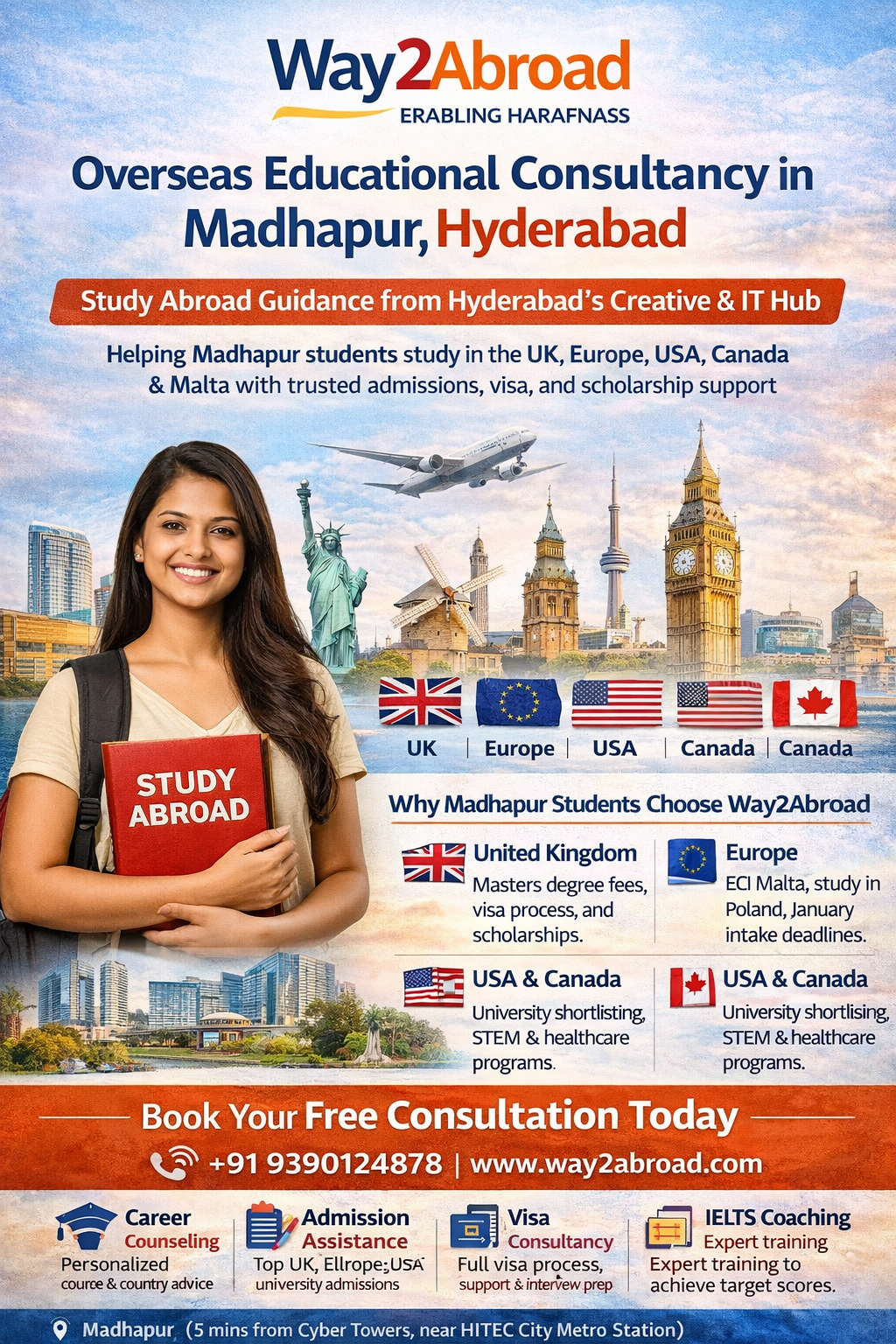 Overseas Educational Consultancy in Madhapur
