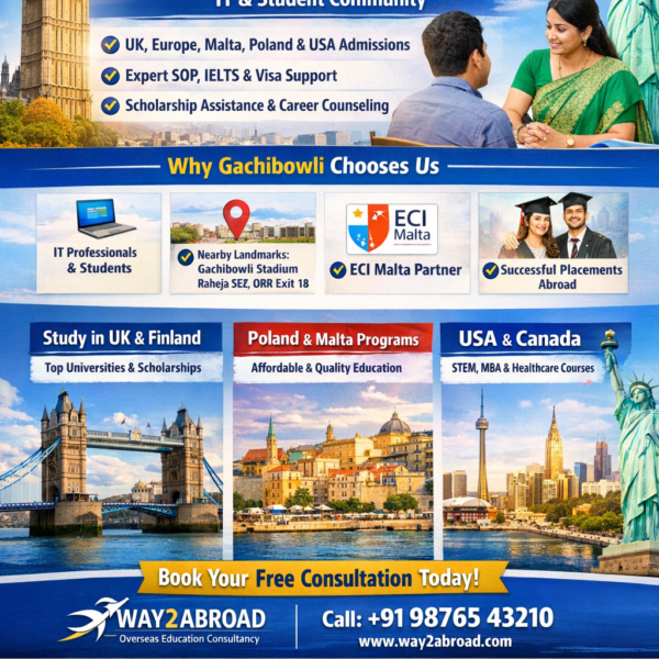 Overseas Educational Consultancy in Gachibowli