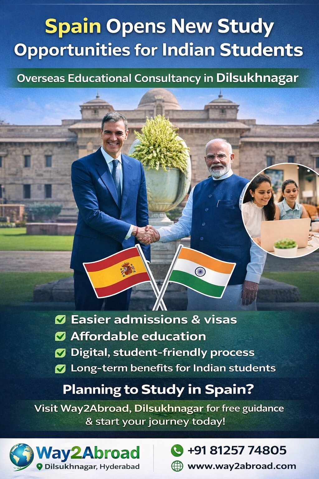 Spain Opens New Study Opportunities for Indian Students