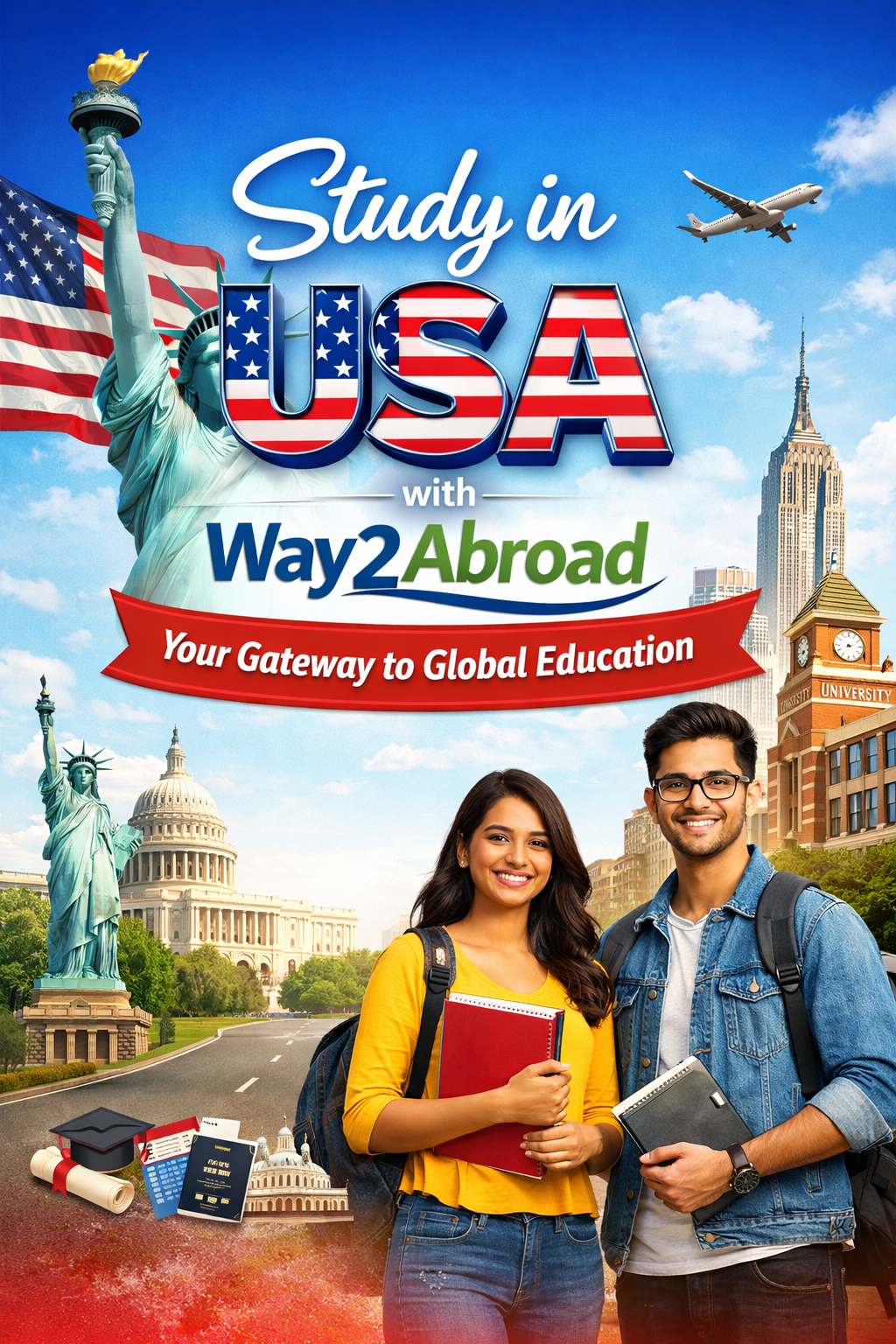 Study in USA with Way2Abroad