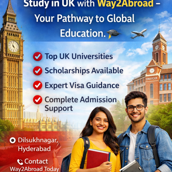 Study in UK with Way2Abroad – Your Pathway to Global Education. 🇬🇧